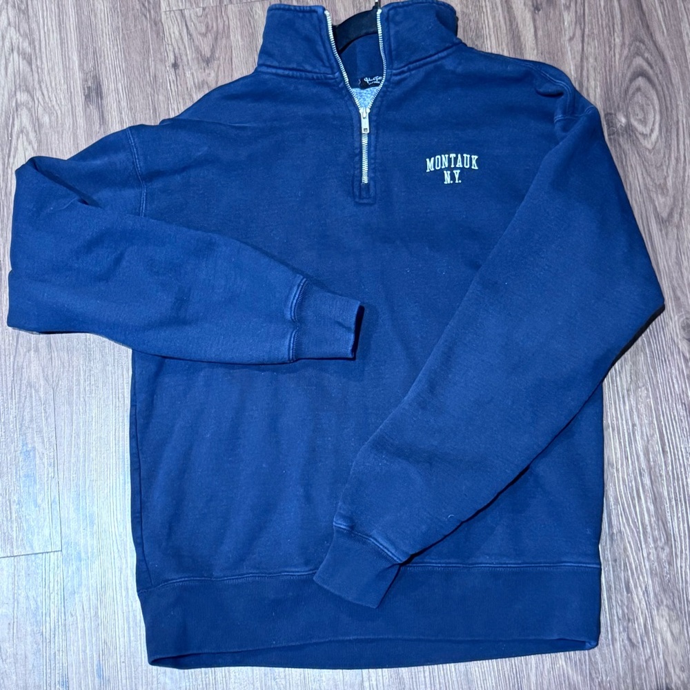 Brandy Melville Navy Zip-Up Sweater